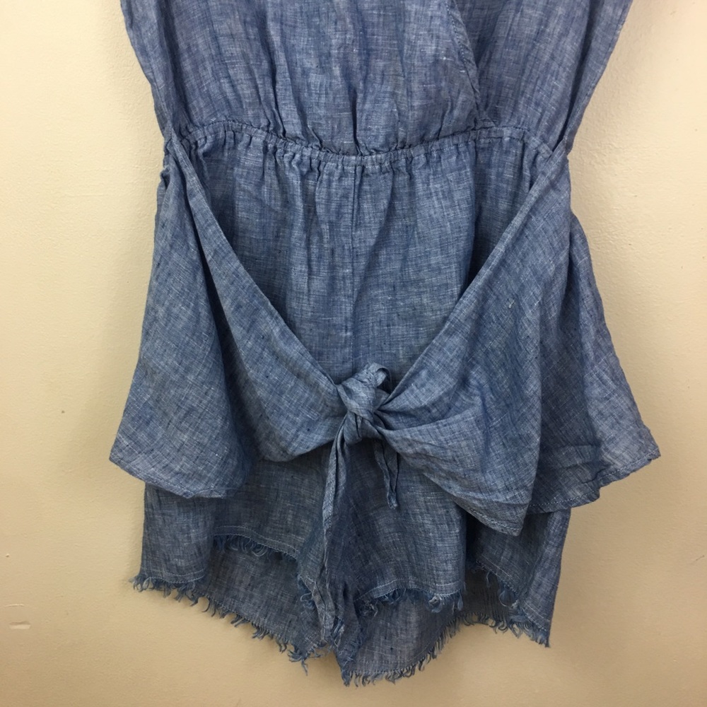 Anthropologie Sanctuary Linen Chambray Romper XS - Picture 4 of 7